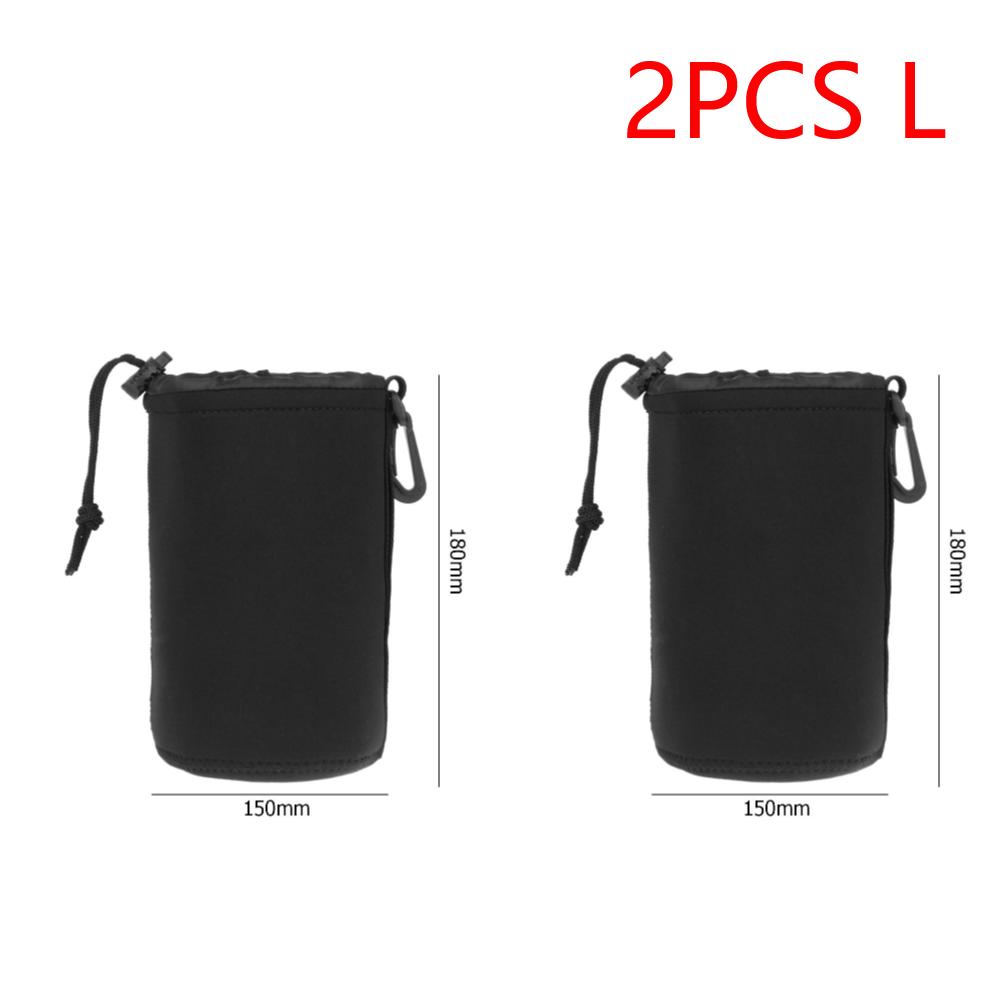 Camera Lens Bag Waterproof Soft Neoprene Camera Lens Pouch Bag Drawstring Protector Case with S M L XL Size