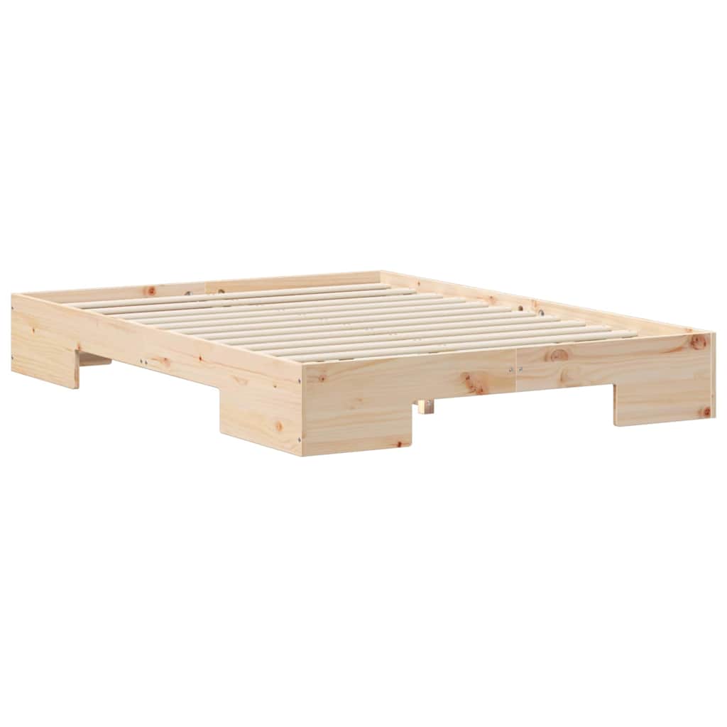 Brown Bed Frame 135 x 190 cm