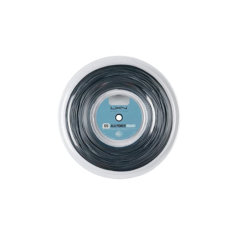 Luxilon ALU POWER ROUGH 125 Tennis String, 220m Reel, Silver, WRZ990200