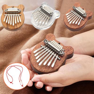 Mini Başparmak Piyano, 8 Anahtar Mini Kalimba Parmak Piyano, Boyunluklar ile Taşınabilir Kalimba Müzikal Başparmak Piyano, Aile İçin Şükran Günü Noel Hediyeleri