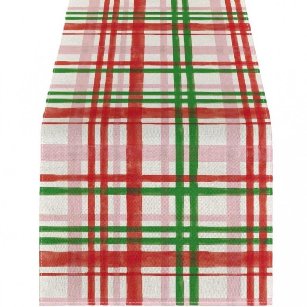 Christmas Snowflake Table Runner Durable Linen Dining Tablecloth Stain Resistant Holiday Decor