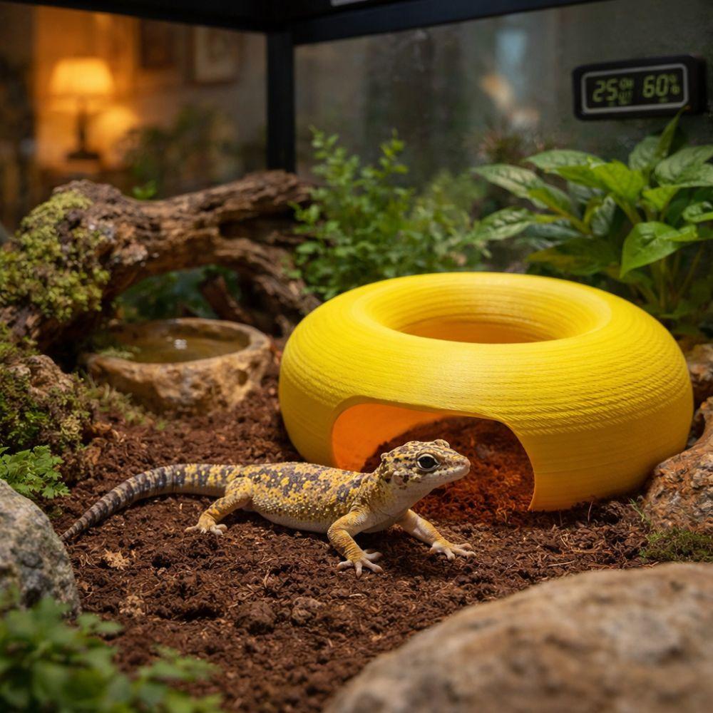 Landscaping Reptile Shelter Unique 3D Printed Cave Practical Reptile Caves  Reptile Terrarium