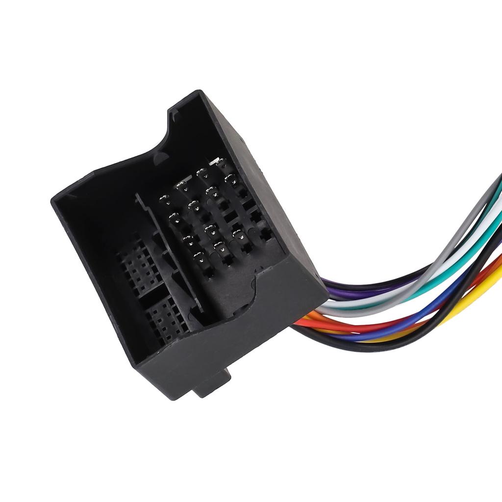 Stereo Radio Wiring Harness Radio Wiring Harness Cable Connector Plug ABS Anti-corrosion Black Quick Installation