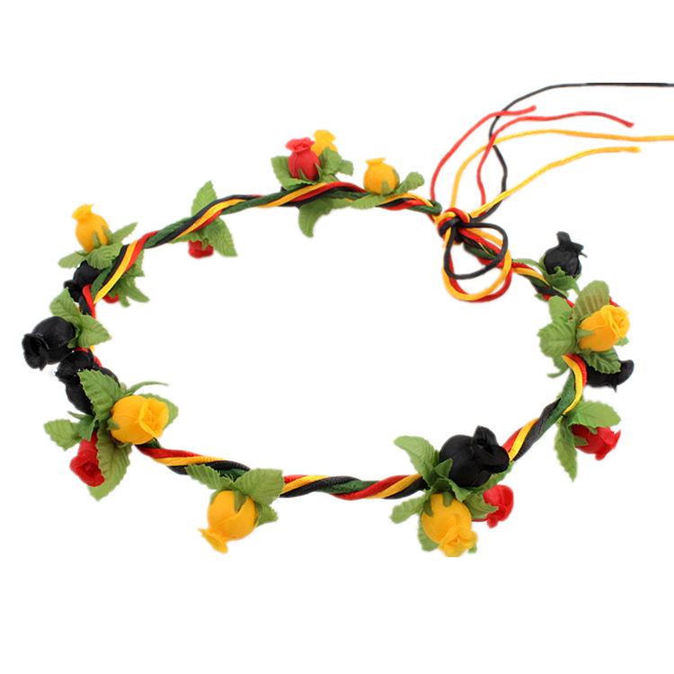 

Festive Hair Accessories: St. Patrick s Day & Holiday Wreath with Flag-Colored Flowers for Women