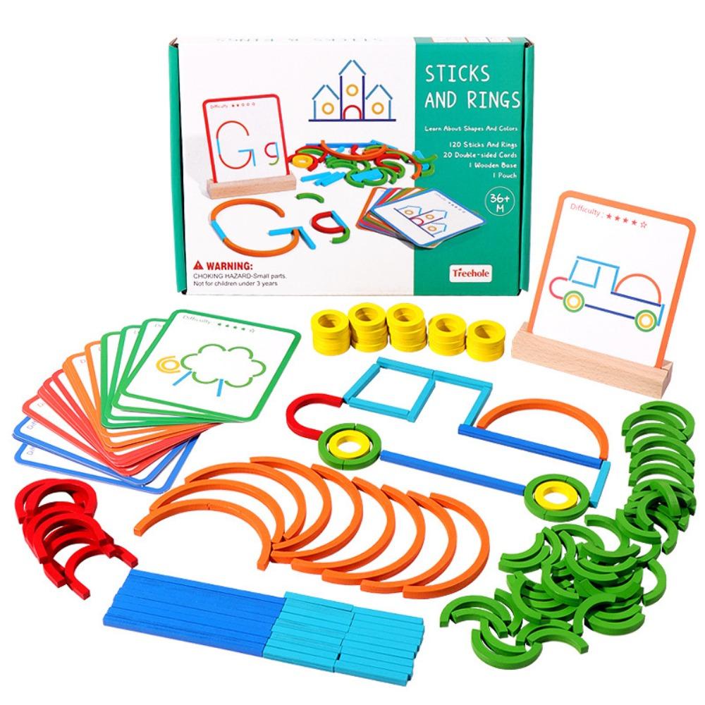 

Christmas Gifts Stick and Ring Puzzle Multifunction Intelligence Game Educational Game With box