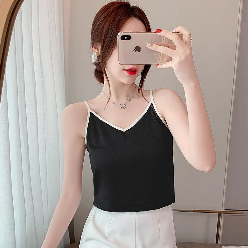 2026 Summer Versatile V-neck Chiffon Camisole: Elegant Layered Top