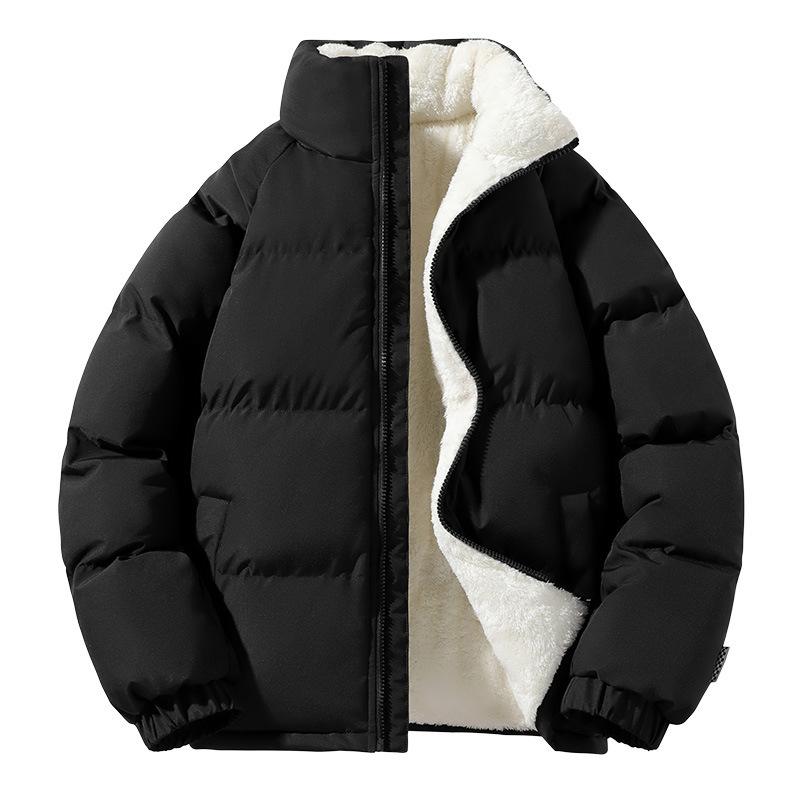 Winter Lambskin Cotton-padded Jackets for Men and Women Loose Thickened Cotton-padded Jackets for Cold Protection and Warmth and Couple Down Jackets