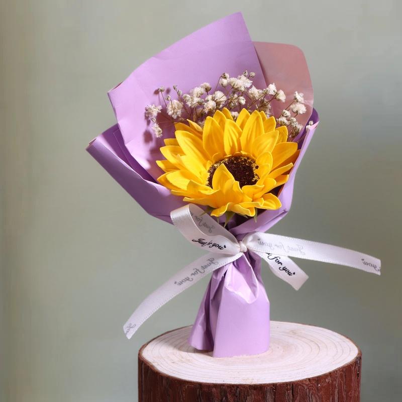 For Desk Decor Weddings Special Moments Adorable Mini Floral Arrangement Mini Tulip Bouquet Simulated Flower Perfect