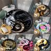 Yin Yang Divine Dragon Pattern Round Rugs Game Rome Gamer Gift Door Floor Mat Living Room Bedroom Fashion Gaming Carpet  Decor