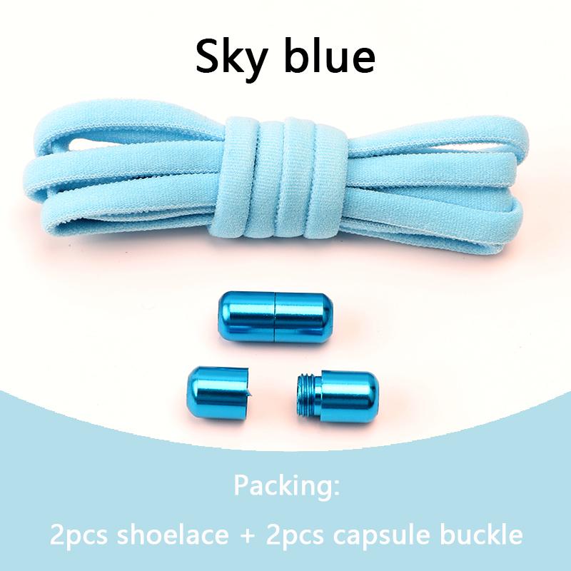 Elastische Schnürsenkel ohne Binden, halbrunde Schnürsenkel für Kinder und Erwachsene, Sneaker-Schnürsenkel, schnelle, faule Schnürsenkel mit Metallverschluss, Schuhbänder