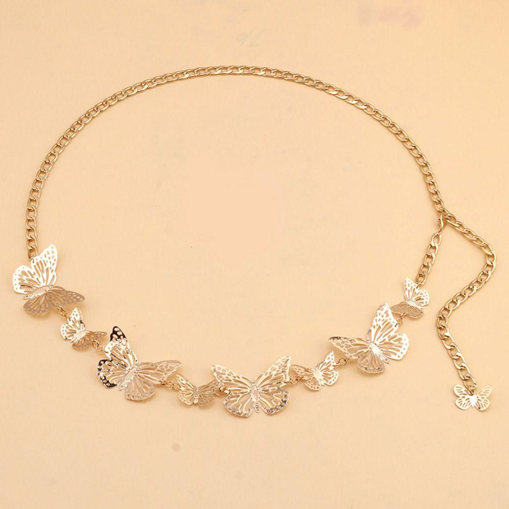Metal Dress Belt Chains Vintage Tassel Body Chain Chic Butterfly Waist Chains  Gift
