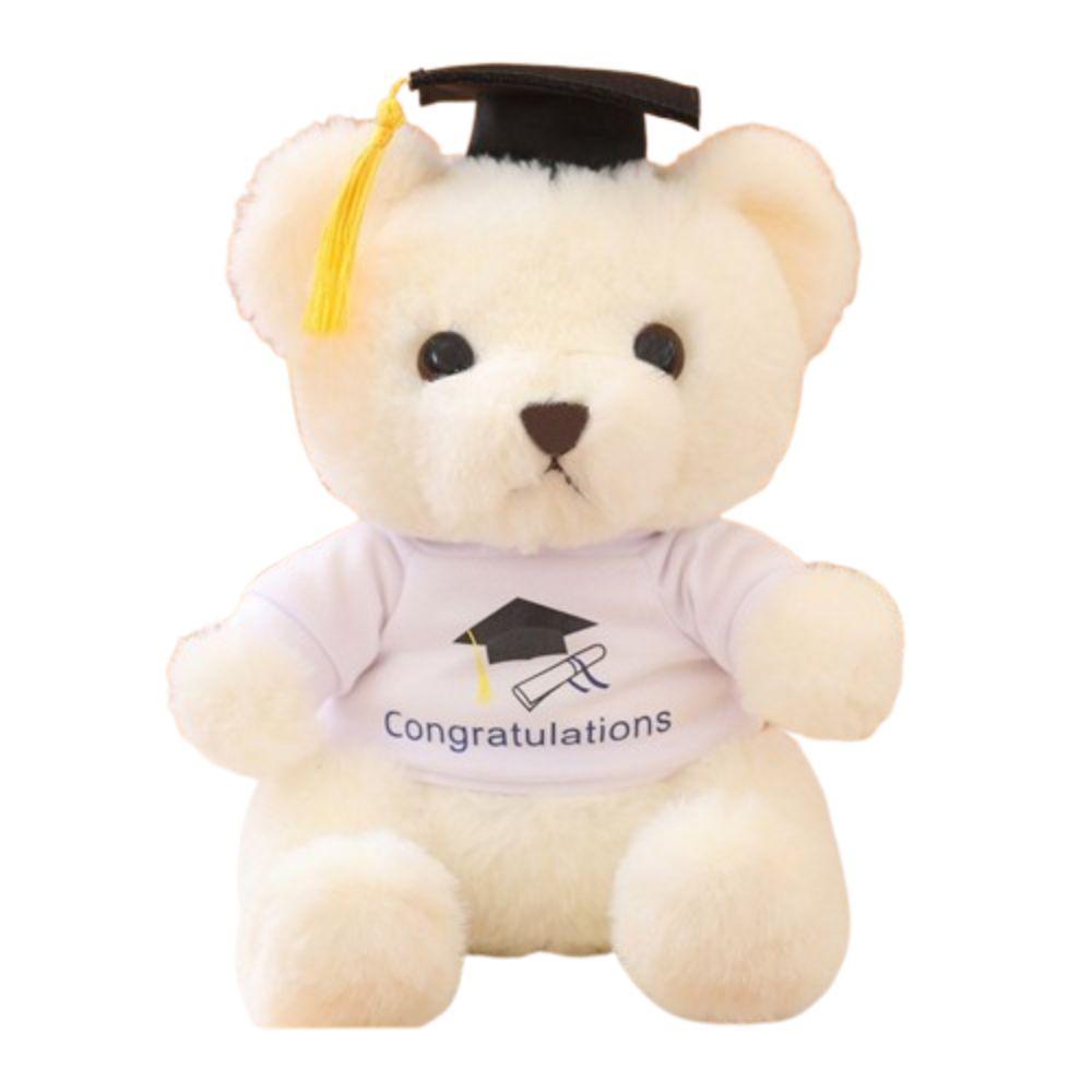With Doctorial Hat Bachelor Bear Plush Toy Stuffed Toy Sitting Bear Plush Toys  Graduation Season