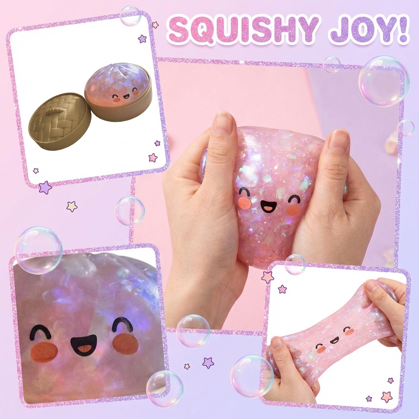 

Simulated Roast Pork Bun Toy; Cute Food; Decompression; Bun; Enjoy; Stress Relief Device.Prank Stress Relief Bun Toy Realistic Steamer Toy One Size розовый