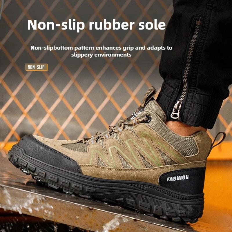 Hohe Sicherheitsschuhe Mann Winter Industrie Arbeitsschuhe mit Kunststoffkappe durchtrittsichere Stiefel Gummi-Laufsohle rutschfeste Arbeitsschuhe