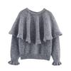 YALTEI Women's Fashion Hollow-Out Thickened 2-Piece Sweater Set