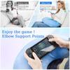 Ergonomic Gaming Pillow, Velvet U-Shaped Lap Cushion with Memory Foam for Long Sessions, Arm Support Reading Pillows for Bed & Sofa
