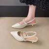 Premium patent leather sandals women's summer new versatile temperament breathable pointed stiletto high heels