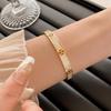 Zircon Metal 'H' Style Bracelet: Elegant, Versatile, and Fashion-forward Jewelry for Women.