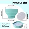 Silicone Popcorn Popper with Lid Reusable Collapsible Bowl Microwave and Dishwasher Safe for Home Party Office Baking Tools
