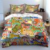 Colorful Animals Pattern Decor Set Soft Comfortable Duvet Cover Bedding Set Included 1*Duvet Cover & 2*Pillowcases Gift