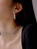 Macier Baguette One-Touch Earrings (Silver)