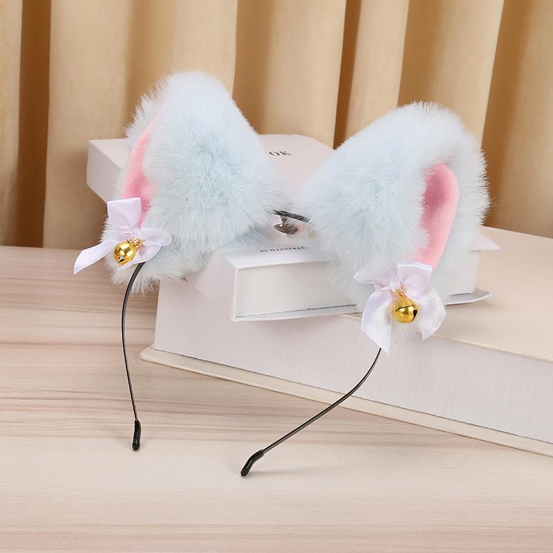 1PC Cat Ear Bow Headband Necklace Claw Gloves Cosplay Plush Bell Hairband Women Girl Masquerade Party Headwear Hair Wholesale