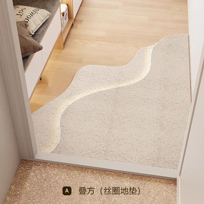 Entrance Door Mat Non-Slip Free Cutting Decorative Entrance Mats for Perfect for Laundry Kitchen Guest Room Decor Foot Rug