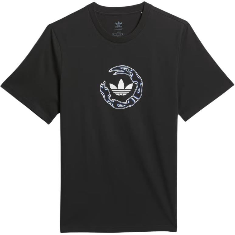 Adidas Originals Skateboarding Wide Angle Logo Print Casual Crew Neck Short Sleeve T-Shirt Men T-Shirt Black IZ1934