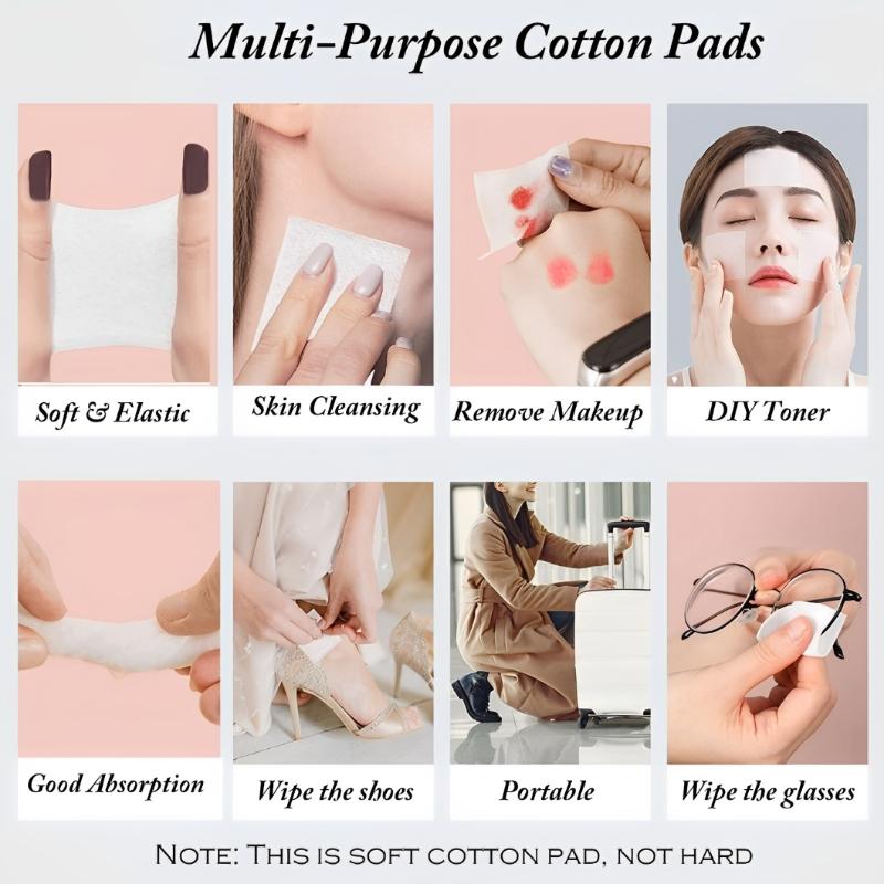 1200Pcs/bag Disposable Makeup Cotton Pads Soft Makeup Remover Wipes Cosmetics Cleanser Cotton Pads Facial Cleansing Tools