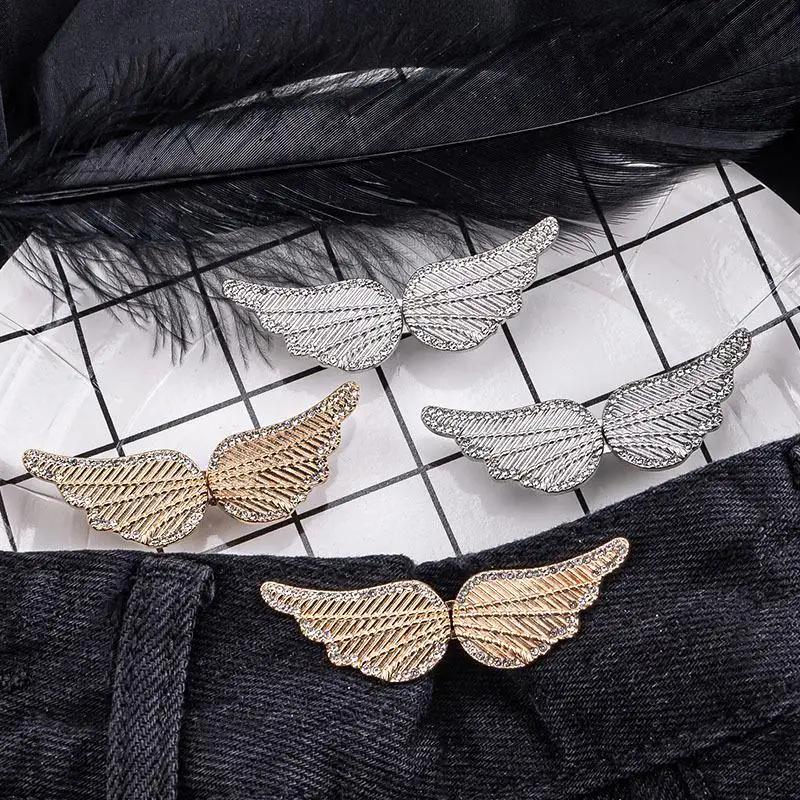 1PC Portable Angel Wings Jeans Waist Button Adjustable Clips For Pant Skirts Waist Tightener Buckle Pin Button Clothing Supplies