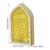 LED Lighted Eid Wood Mosque Ornament Festivals Hanging Pendant Party Supplies for Home Bedroom Living Room Decoration