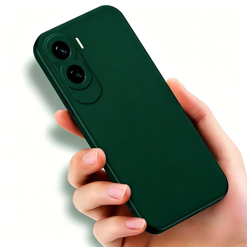 Edle Mode Einfarbig Stoßfest Schutz Hülle aus flüssigem Silikon für Honor 90 Lite