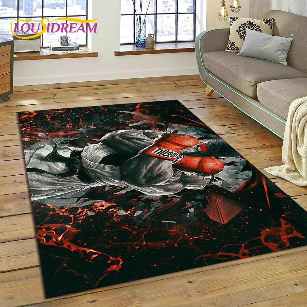 Lastest Retro Game Street Fighter SF Carpet for Living Room Bedroom Home Decor,Floor Mat Non-slip Decoration for Sofa Doormat