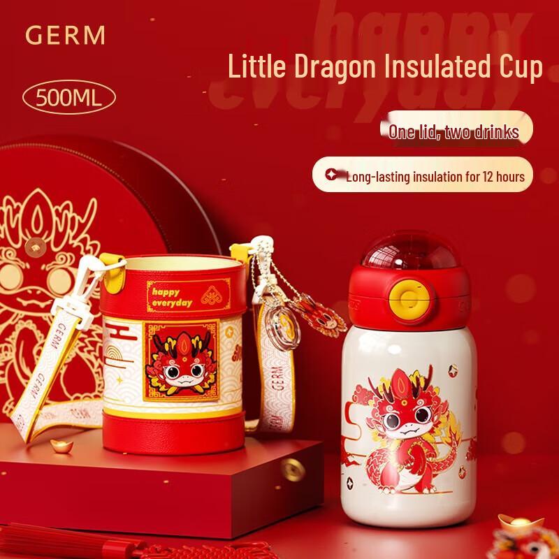 GEMINI Little Dragon 550ML Stainless Steel Insulated Straw Cup
