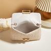 Crossbody Bag for Women Chain Strap Summer Beach Straw Flap Handbag Stylish Accessory Shoulder Bag for Day-to-Night Outfits