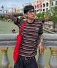 Nontai Multi Stripe Ringer Tee (Black)