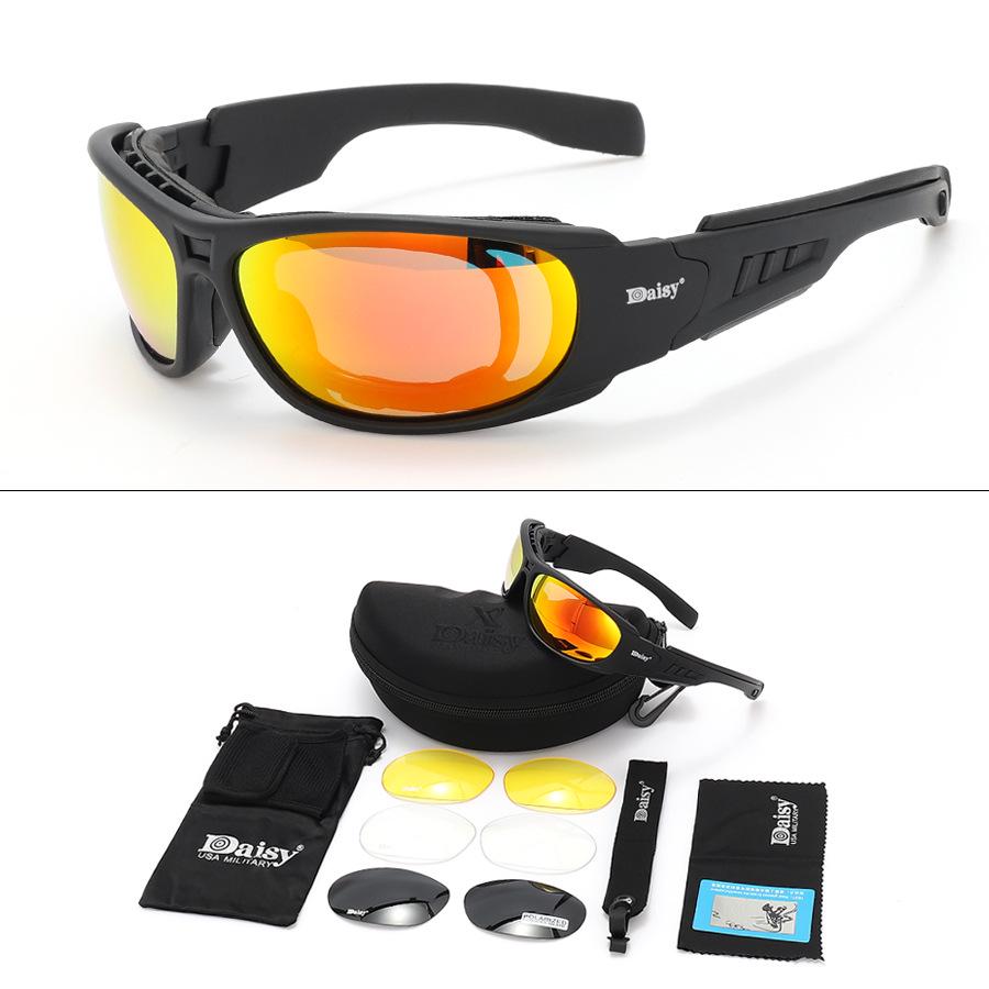Daisy C6 Tactical Windproof Goggles for Outdoor Sports, Shooting, Motorcycle, and Harley Riding