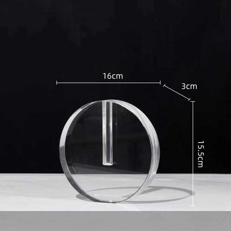 Creative Geometric Vase Transparent Circle Terrarium Glass Vase Crystal Ball Flower Arrangement Hydroponics Home Decoration