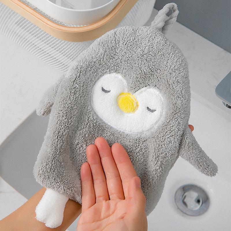 Hand Towel Hanging Toilet Hand Towel Absorbent Towel Thickened Household Hand Towel Wipe Handkerchief