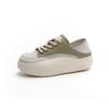 Spring and Autumn New Lightweight Retro Muffin Platform Single Shoes Leather Can Be Stepped On Lace-up Comfortable Women's Shoes Casual Board Shoes