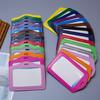 PU Leather Card Sleeve Women ID Badge Case Clear Bank Credit Card Badge Holder Bags School Student Bus Card Cover