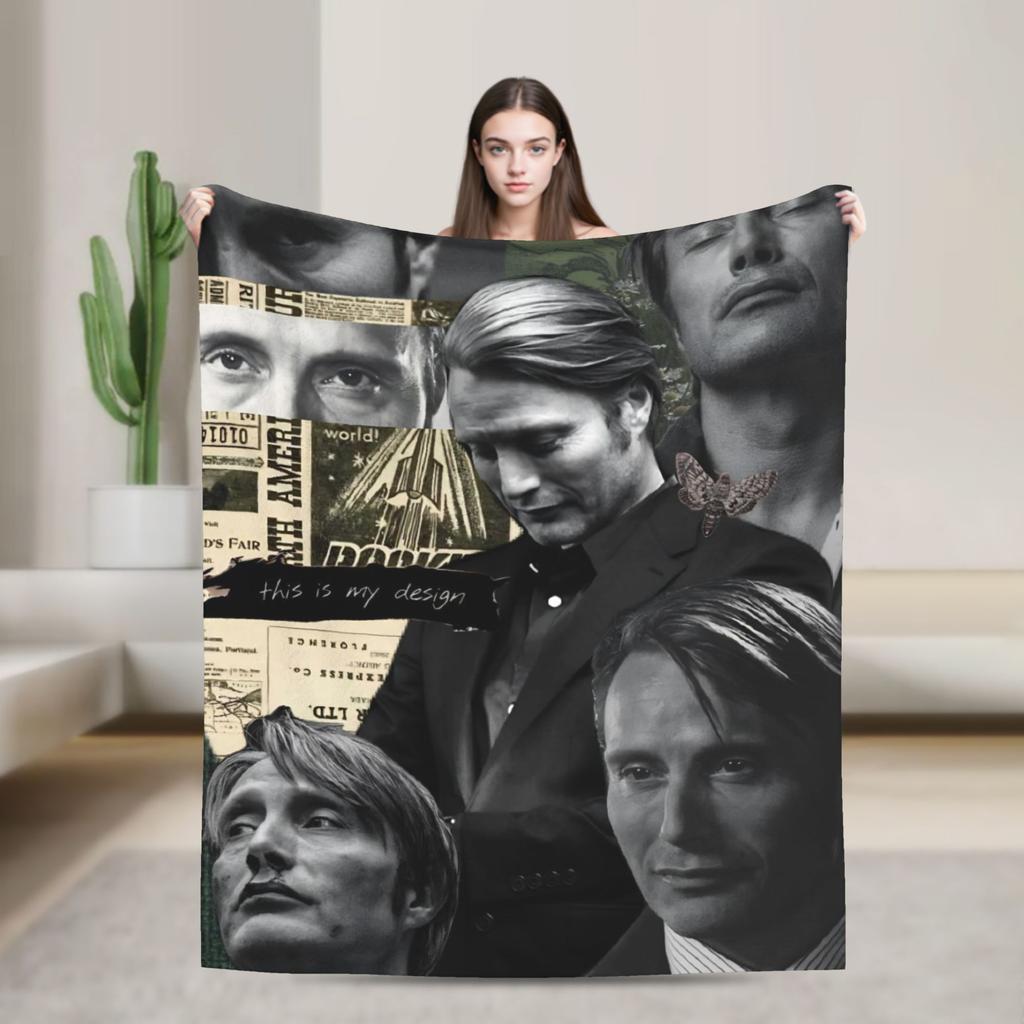 Mads Mikkelsen Super Warm Blanket Camping Plush Bedding Throws Street Trend Home Decor Flannel Bedspread Sofa Bed Cover