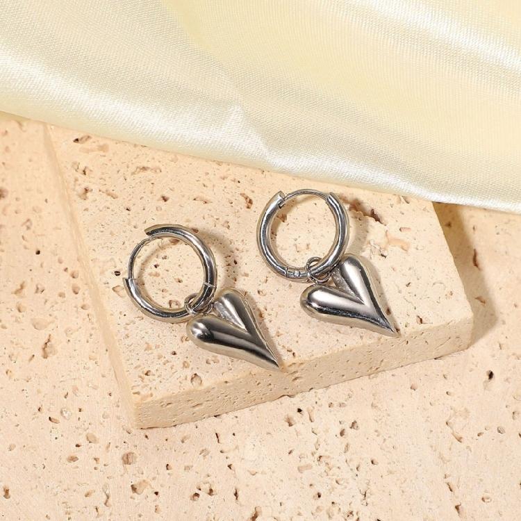 Fashion Forward Heart Ear Rings Heart Huggie Hoop Earrings for Fashion Lovers