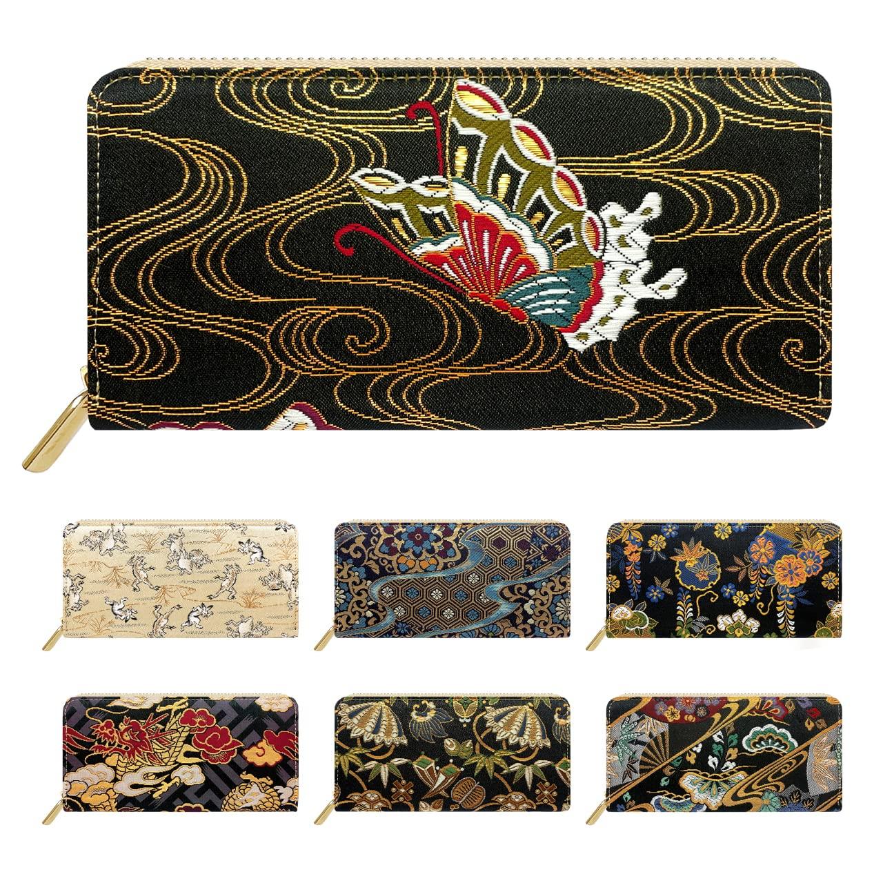 

Long Nishijin Round Round Long Card Coin Gold Butterflies Flying in the Waves [leo&aoi] Wallet, Ori, Wallet, Zipper, Wallet, Wallet, Storage, Purse,