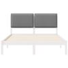 Bed Frame with Padded Headboard Light Grey 120 x 190 cm