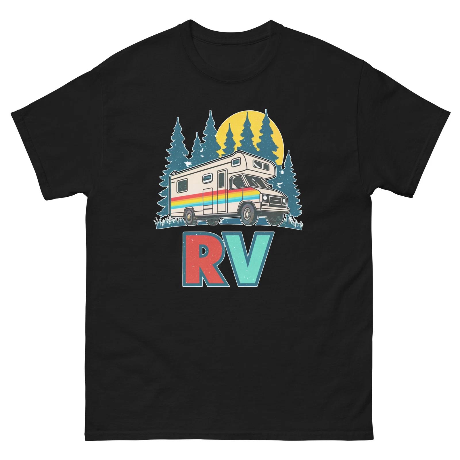 RV Transportation Vehicle Illustration T-Shirt S