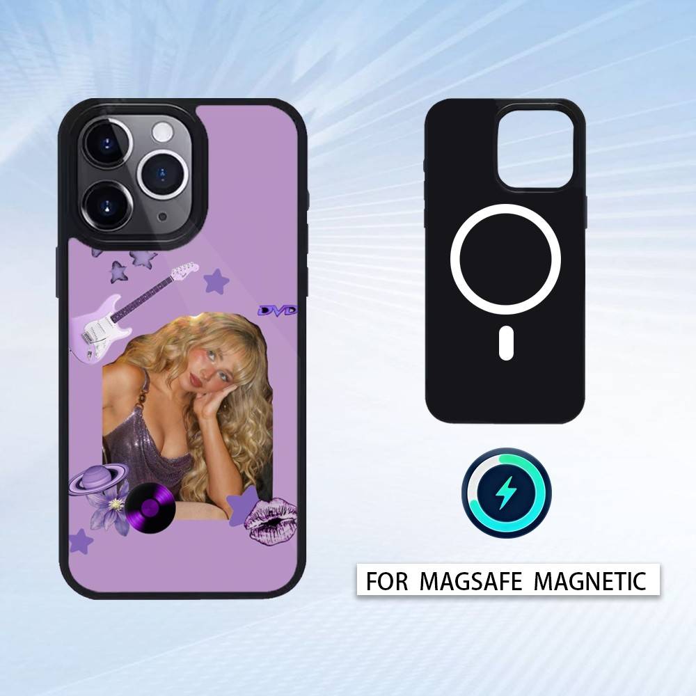 

Singer S-Sabrina Carpenter Phone Case For iPhone17,16,15,14,13,12,Pro,Max,Magnetic For Magsafe Wireless Charging iPhone17