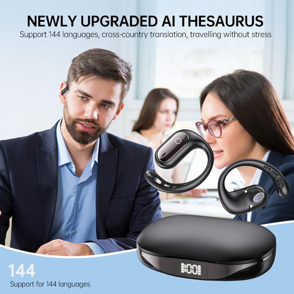 Übersetzung Ohrhörer Echtzeit 144 Sprachen Sprachübersetzer Ohrhörer KI-Übersetzer Ohrhörer für Reisen Business Lernen