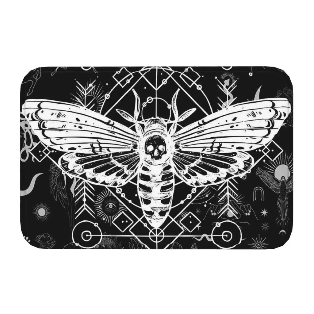 Fluorescent Printed Butterfly Doormat Entrance Minimally Designed Insect Welcome Mat Bathroom Anti-slip Mat Home Decoration