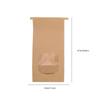 Kraft Paper Storage Bag Practical Gift Bag For Small Business 24.60X11.50X6.50CM Freshness-Preserving 100Pcs